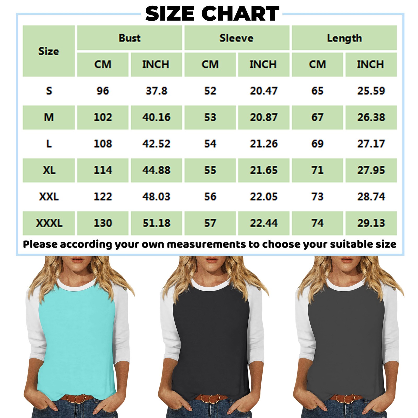 Chemise pour femmes décontracté manches Raglan col rond manches 3/4 ample Patchwork imprimé T-Shirt haut pour femme Ropa De Mujer