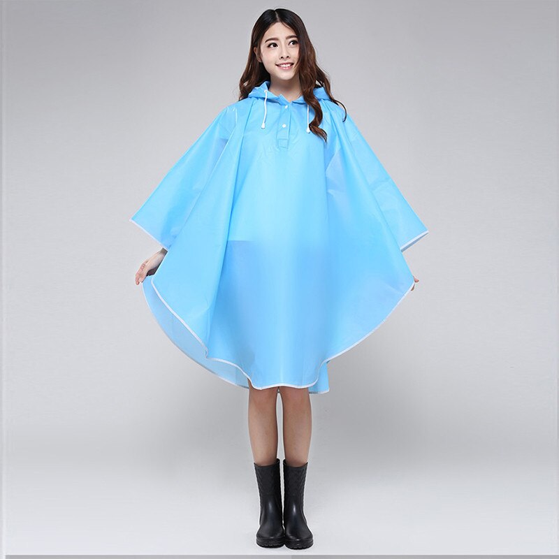 Regen Jas Vrouwen Waterdicht Hooded Poncho Buiten Regen Jas Vrouwen Semi Transparant Regenkleding