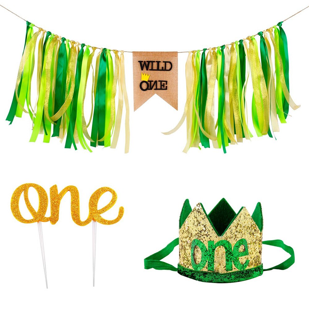 Ett års bursdag banner lue 1st første bursdag banner barn gratulerer med dagen banner 1 års første bursdag gutt jente baby shower: Oliven