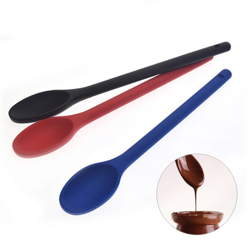 Gâteau mastic spatule cuillère à mélanger cuisine Silicone cuillère longue poignée ustensiles de cuisine vaisselle cuisine soupe cuillères
