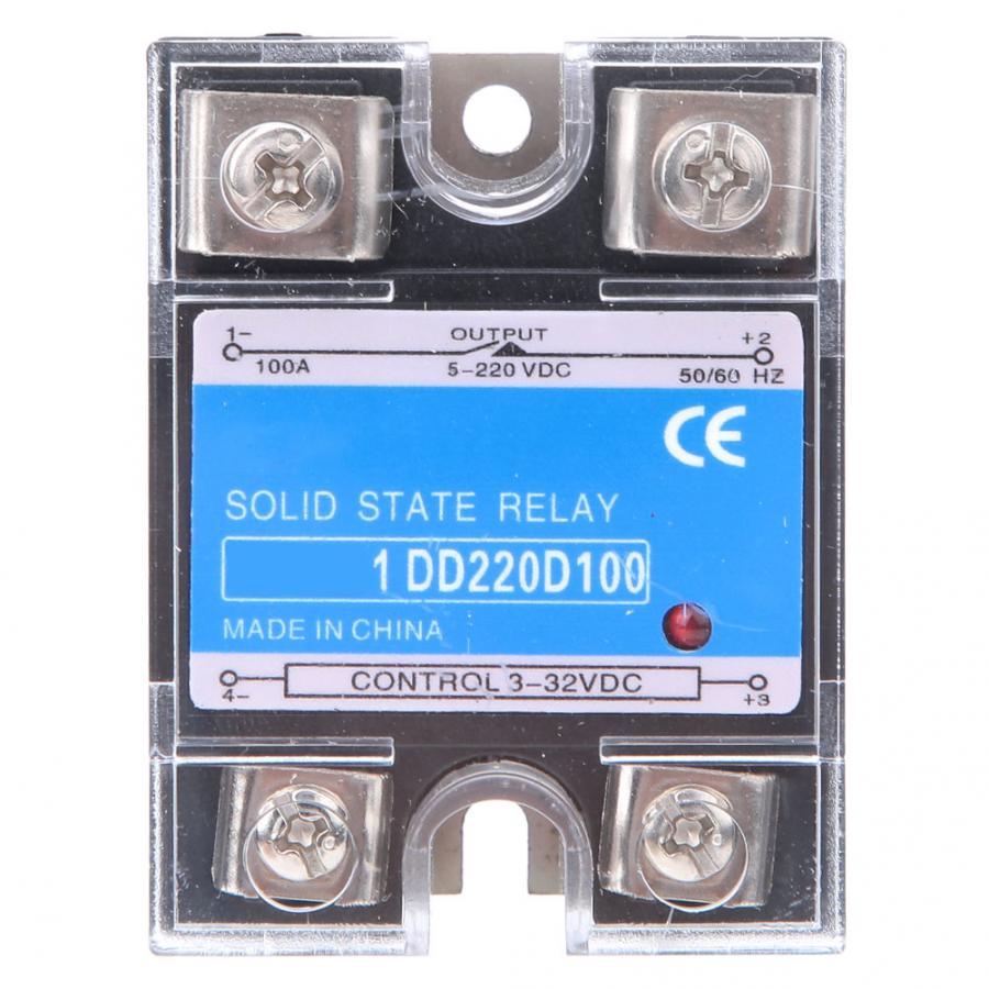10A/25A/40A/60A/75A/80A/100A/120A Solid State Relais DC-DC SSR input 3-32VDC Belasting 5-220VDC Stuurrelais