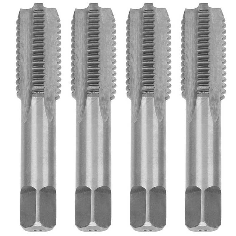 4Pcs Metric Hand Tap M18 Alloy Tool Steel Metric Straight Groove Tapping Processing Tools for Drilling Tapping Machines: Default Title