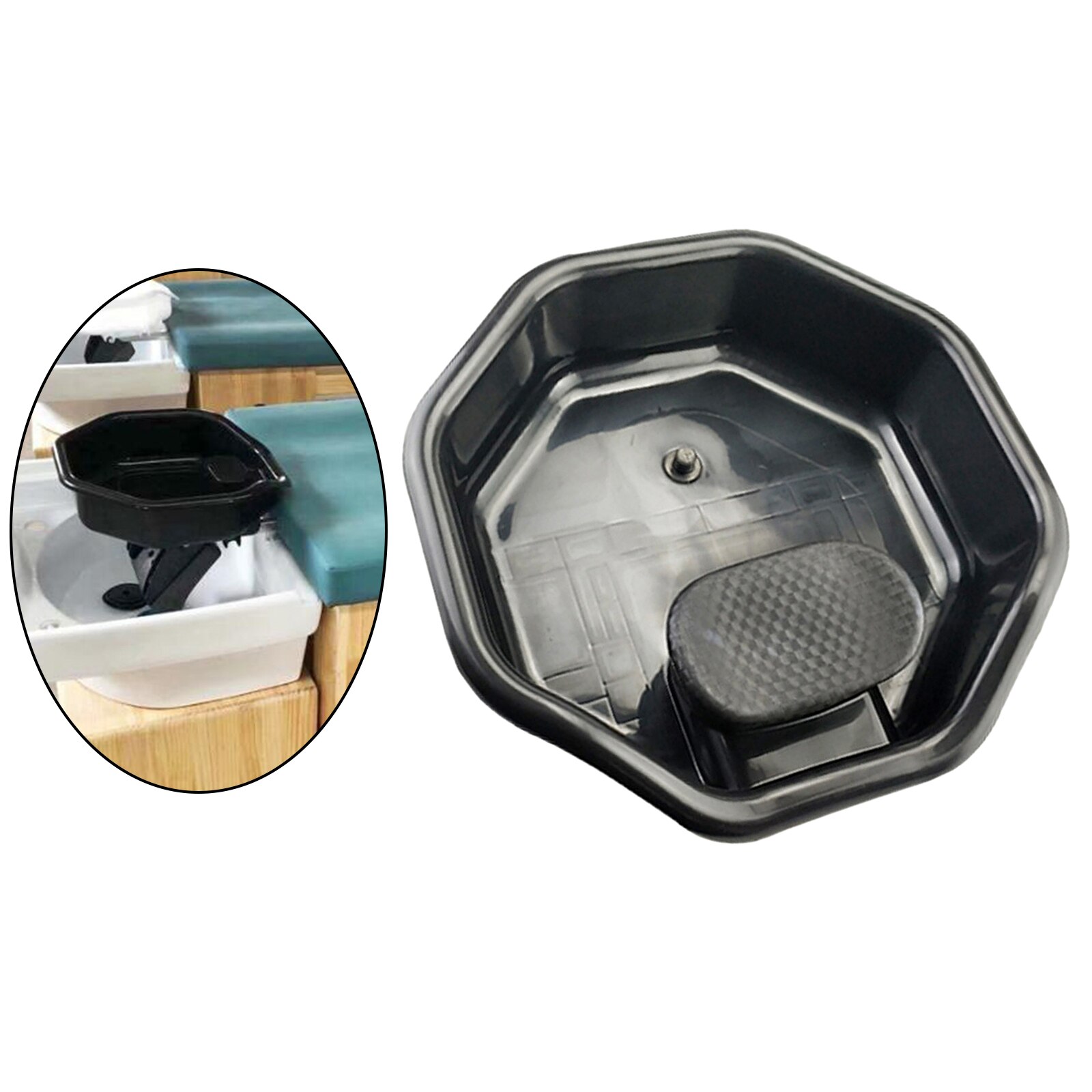 Lavabo de champú para el cuidado de los pacientes, lavado de pelo con respaldo, Bandeja de lavado de pelo en la cama, portátil, bandeja con Bol