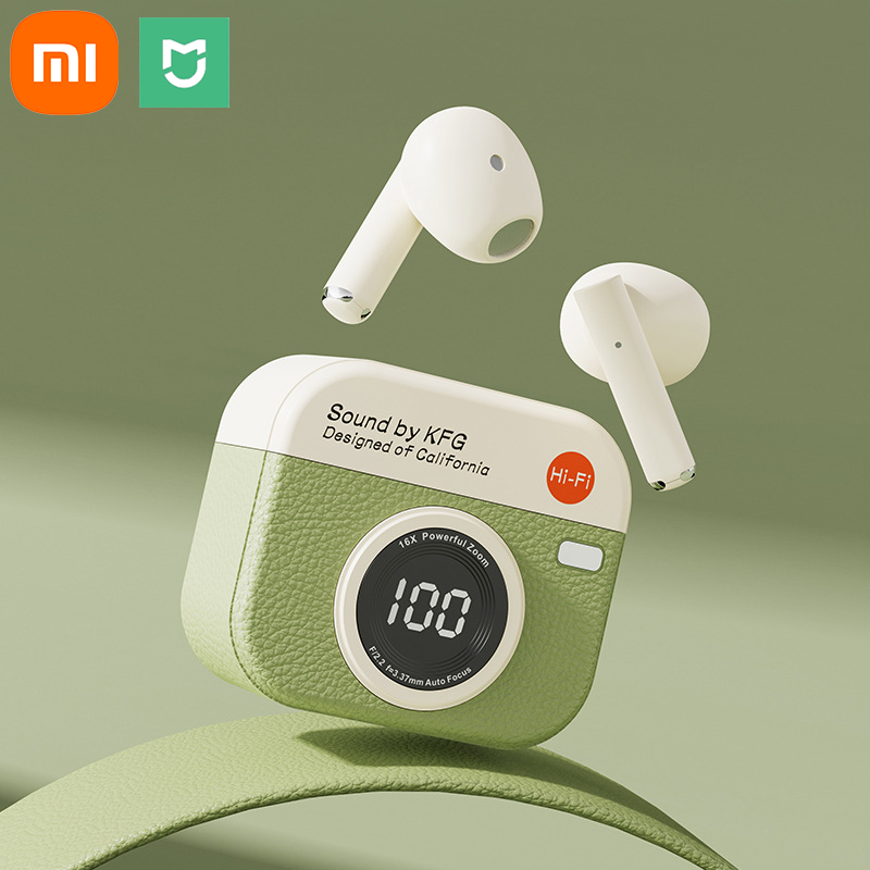 Xiaomi MIJIA Q86 TWS Wireless Earphones with 5.4 Bluetooth 36 Hours Play Back Sport Earbuds with LED Display Headphones and Mic: black