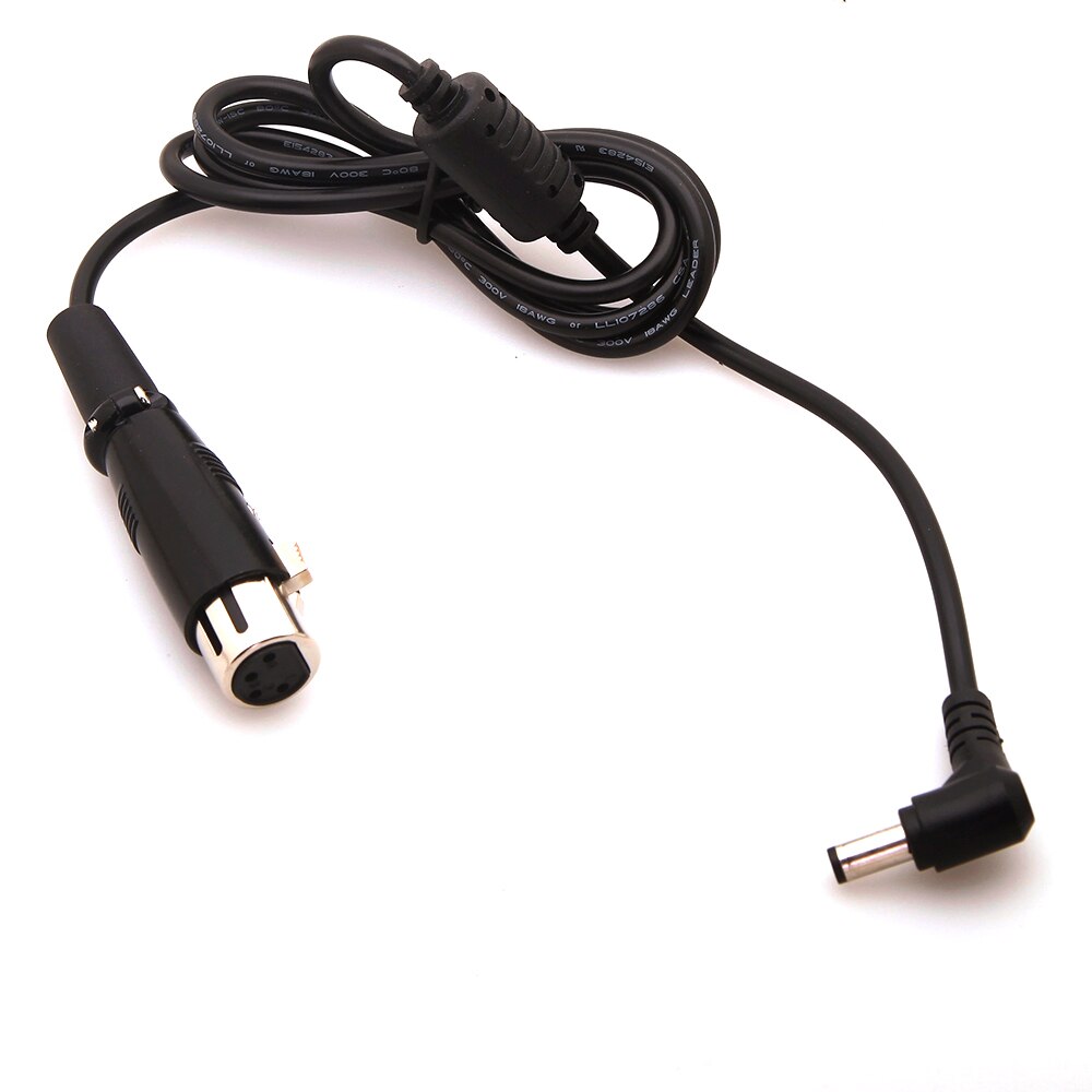 100cm Power Cable DC 5.5x2.5mm 4 Pin XLR Female DC Connector Video Power Cable for Photography Pro Vedio Camera