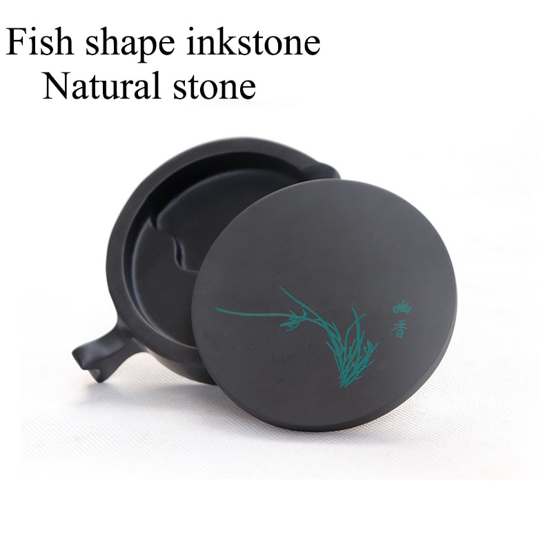 Chinese Inkstone Inkslab for Calligraphy Ink-well Ink stone student ink stone with cover Inkstone For Grinding Inkwell