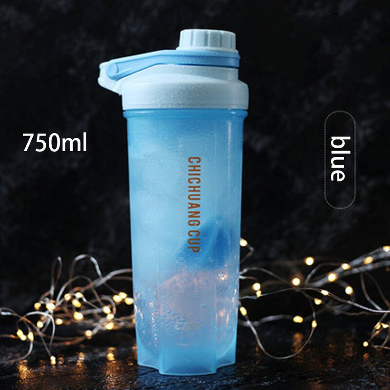 Fashionable, Easy To Carry, Shake And Shake Cup, Fitness Men And Women With Essential Drinking Cups, Fitness Plastic Cups.: blue