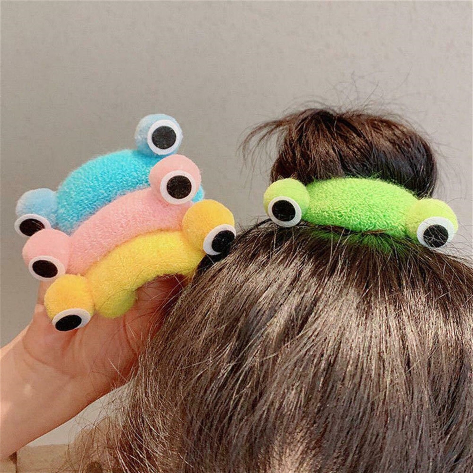 Crianças grossas acessórios para o cabelo-sapo anel de cabelo toalha laço de cabelo faixa de borracha rabo de cavalo titular headwear acessórios de borracha bandas