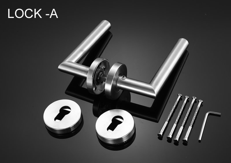 , 304 stainless steel Split door lock handle,Fire door handle,Brushed surface,Multiple appearances: LOCK A