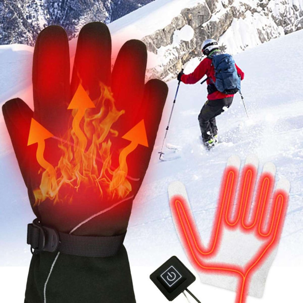 1Pc USB Beheizte Handschuhe Winter Warme Fünf-Finger Handschuhe Heizung Pad Elektrische Heizung Film Handschuh Heizung Blatt