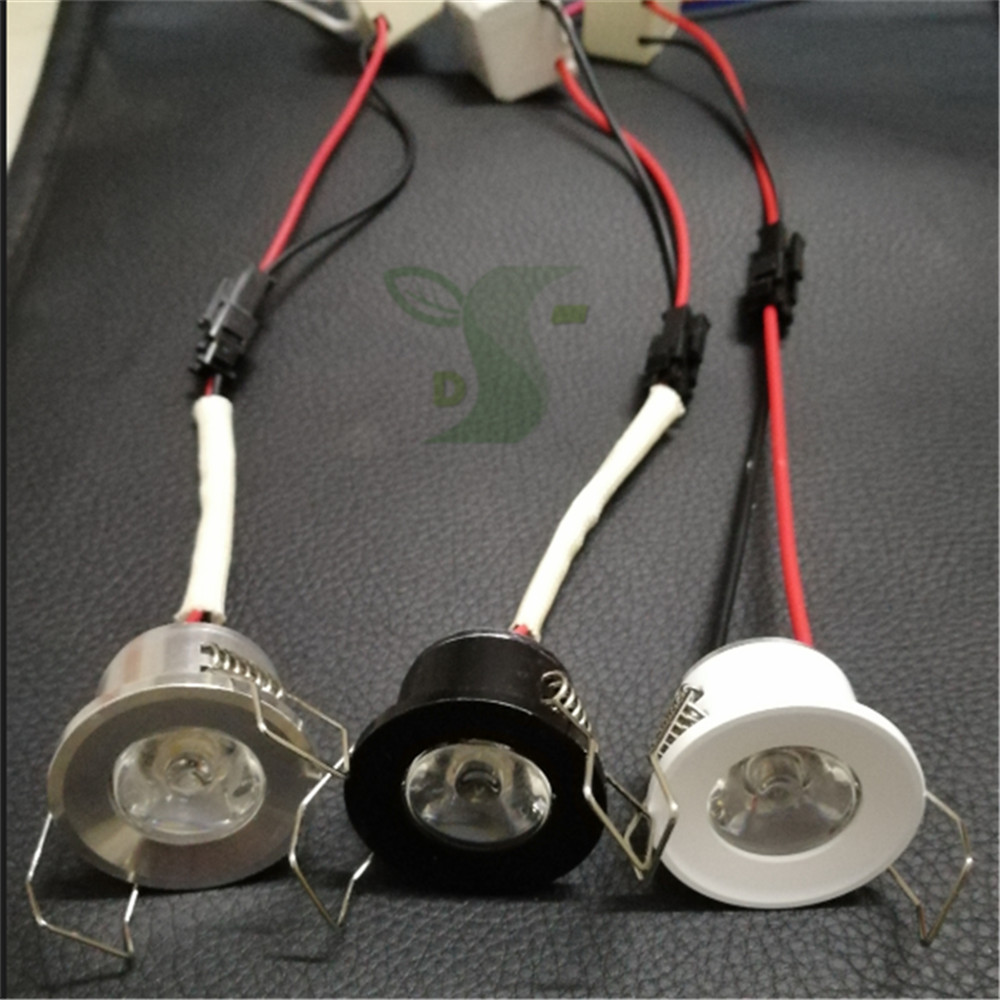 10 stk/parti 3w led mini downlights under skap spotlight 1w for tak innfelt lampe 110v 220v dimbare lys for tak
