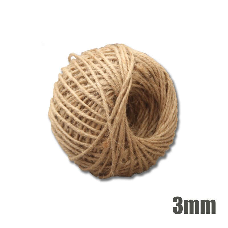 1rollen100m Natürliche Jute Hanf Seil Hause Dekoration retro Stil DIY Handwerk Kabel Dekorative Seil 1mm 2mm 3mm durchmesser Handgemachtes: 3mm 100m