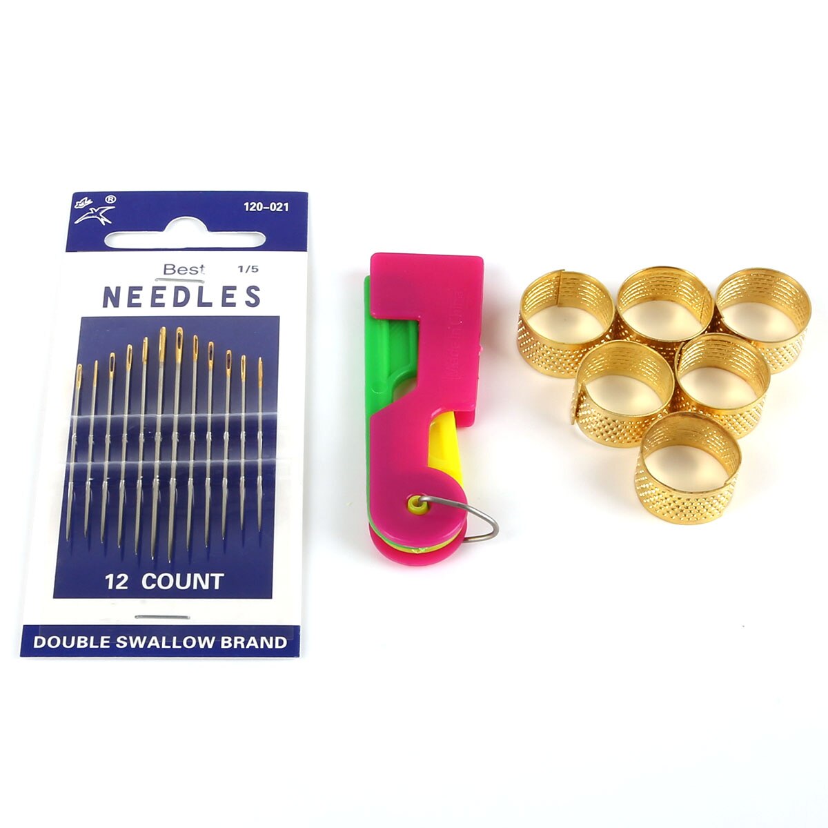 Multiple Sizes Sewing Needle Threader Automatic Cross Stitch Disconnector Sewing Thimble Thread Guide Tool Sewing Accessories: 14 each style 1pc