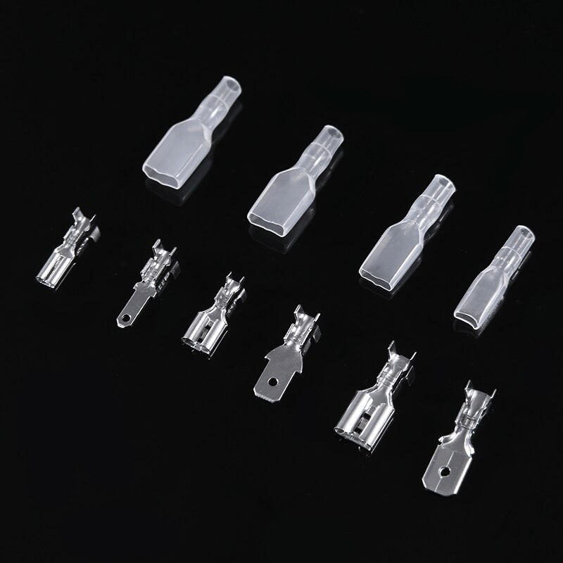 270pcs Transparent Electrical Wire Crimp Connectors Terminal Car Wire Crimp Connectors Male Female Spade Terminals Kit