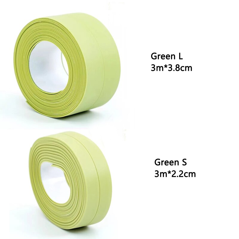 Stickers for kitchen Stickers kitchen Adhesive borders wall kitchen Waterproof kitchen sinks Sticker wall adhesive tape: Green / 3.3m X3.8cm