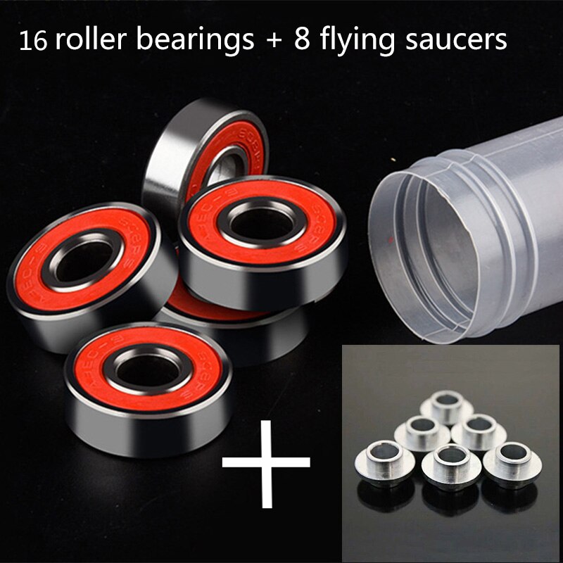 8 sztuk/zestaw 85A rolki kółka robić deskorolki szczotka ulica wysoka elastyczna odporna na zużycie hamulec proste koło pasowe płaskie koło kwiatowe 72mm/76mm/80mm: 16szt roller bearing