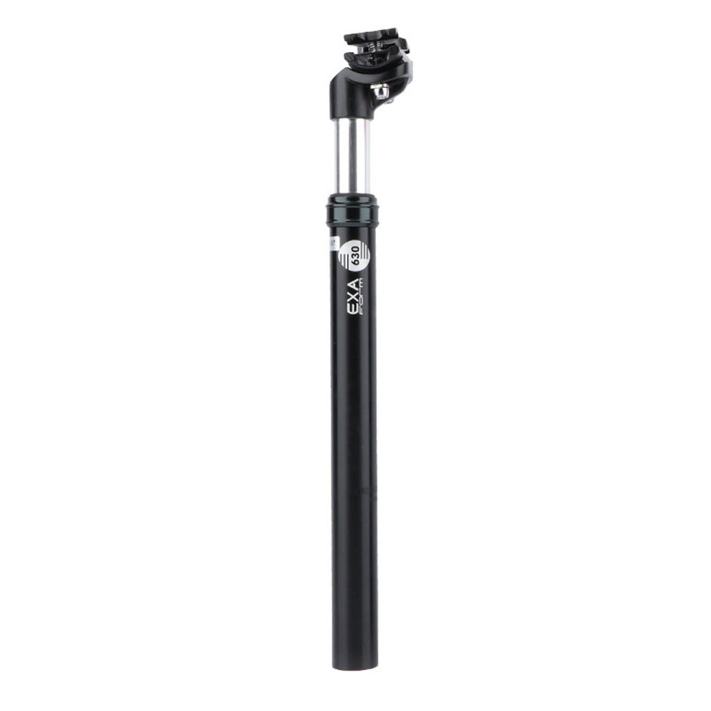 Tija de sillín de suspensión para bicicleta, tubo de amortiguación de presión de aceite, aleación de aluminio, 27,2/31,6 MM: Black 27.2MM