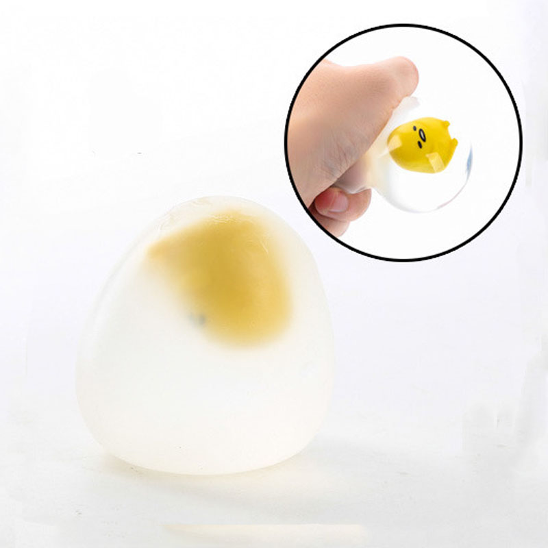 Lazy Egg Squeeze Toys Anti Stress Venting Ball Fun Squeeze Squishy Stress Reliever Kids Adult Lazy Egg Yolk Stress Reliever