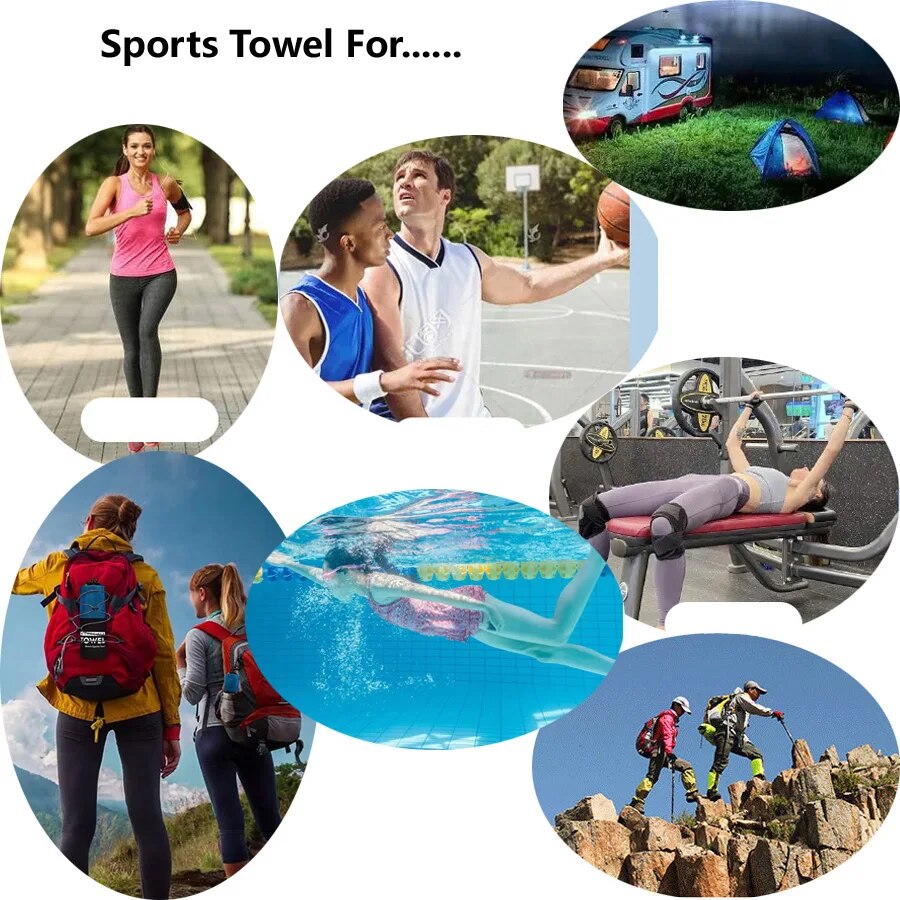 Hurtigttørrende sportshåndklæde 40 x 80/76 x 152cm mikrofiber løb yoga fitness fitness basketball udendørs camping vandreture strandhåndklæder