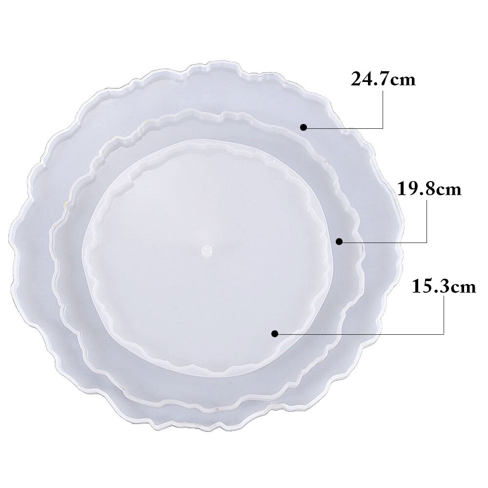 Vierkante Ronde Liefde Hartvormige Cake Drie-Layer Beugel Hars Lade Diy Siliconen Mal Coaster Epoxyhars Mal accessoires Kit: 16