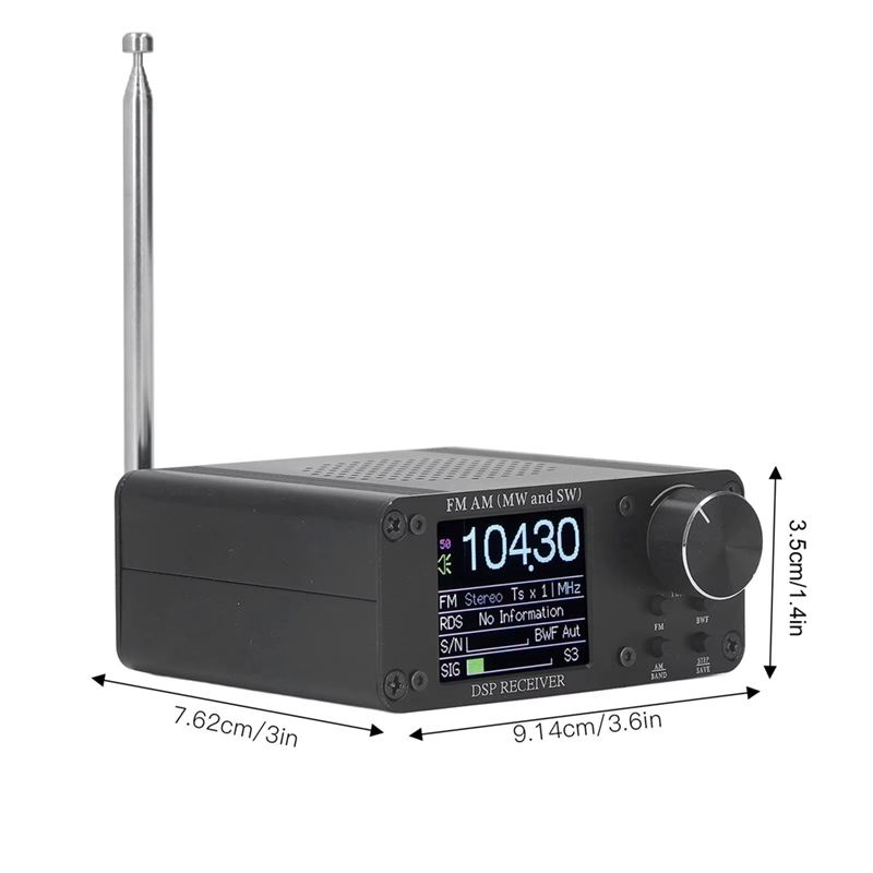 2025 ATS80 Draagbare Kortegolf Radio FM AM Frequentie Ontvanger 5 W Externe Hoofdtelefoon Telescopische Antenne Kortegolf Radio