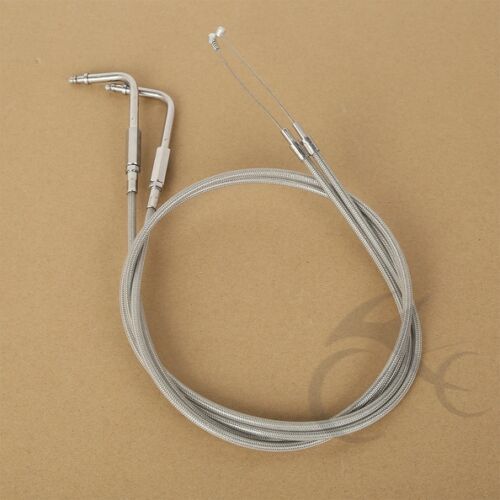 Motorcycle 48" 120CM Braided Throttle Cable For Harley Dyna Electra Glide Low Rider