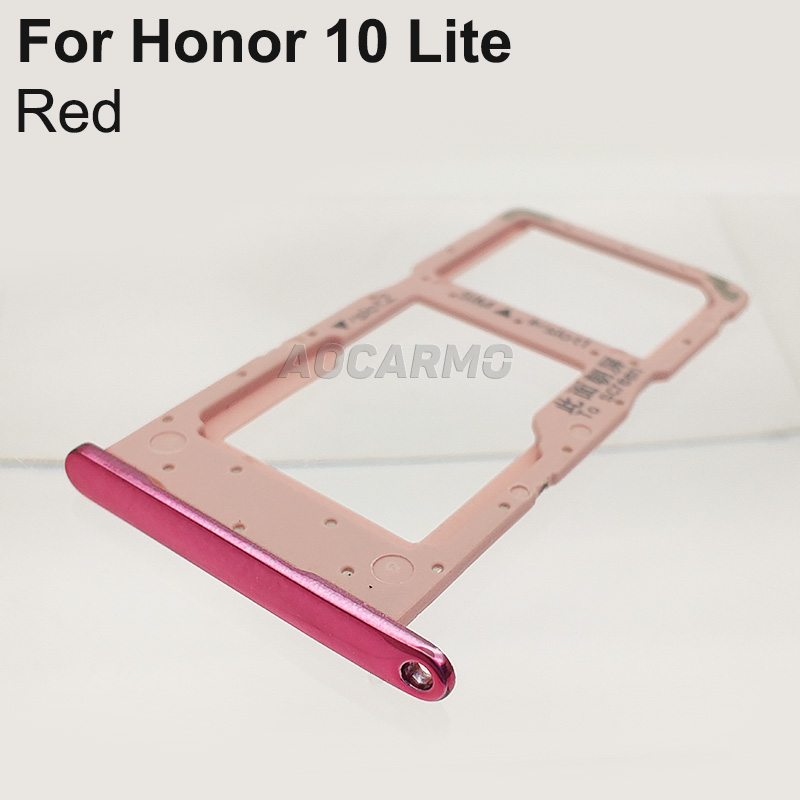 Aocarmo Sd Microsd Houder Nano Sim Card Tray Slot Voor Huawei P Smart ) / Honor 10 Lite POT-LX3 POT-LX1 POT-LX2J