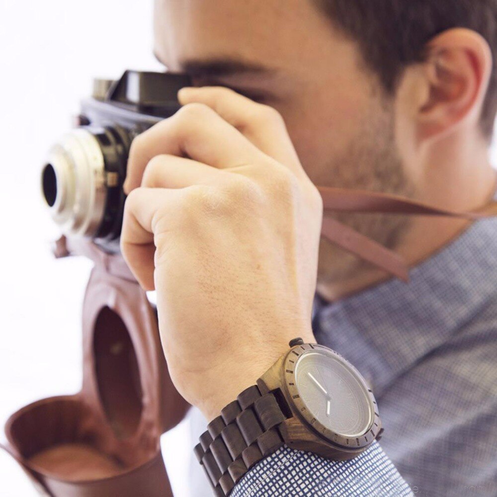 Reloj de pulsera de madera MUYES sandal Natural para hombre, reloj de pulsera de lujo con movimiento japonés , para hombre, novedad de 2035