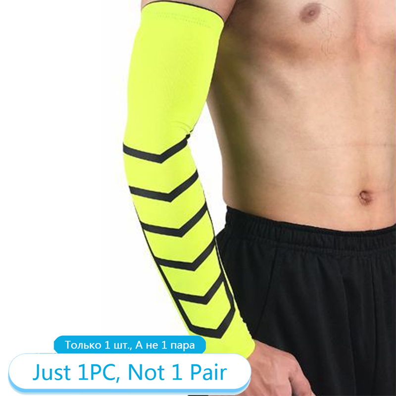 Outdoor Sports Cycling Sleeves, Sun Protection, Anti-ultraviolet Cooling, Arm Guards, Fitness Running Basketball Ice Silk Gloves: 1Piece-Green / XL(70 KG or more)