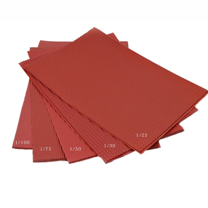 5Pcs/Lot Scale Model Building Material Pvc Sheet Tile Roofs in Size 210X300Mm for Architecture Layout