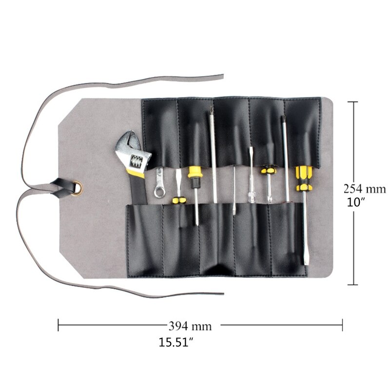Organizer For Tool Bag With 10 Pockets, Folding Case For Bike Repair, Outdoor Cycling Screwdrivers Roll, Key Keys, Screw