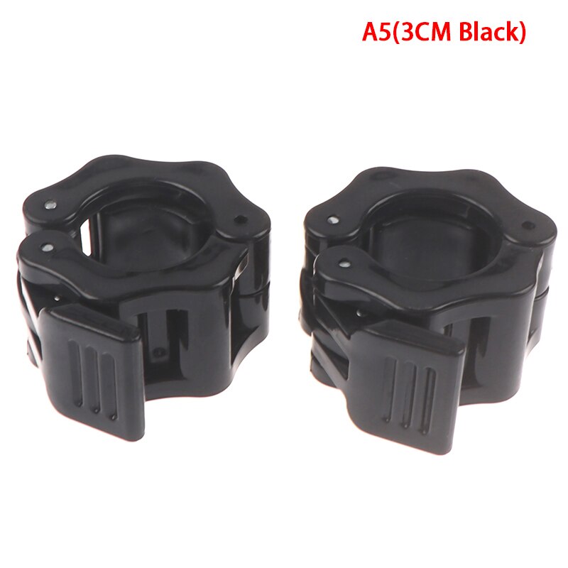 2 st styrkelyftstång gym hantel fitness bodybuilding 3 storlekar spinlock kragar skivstång krage lås hantel clips klämma: A5(3cm svart)
