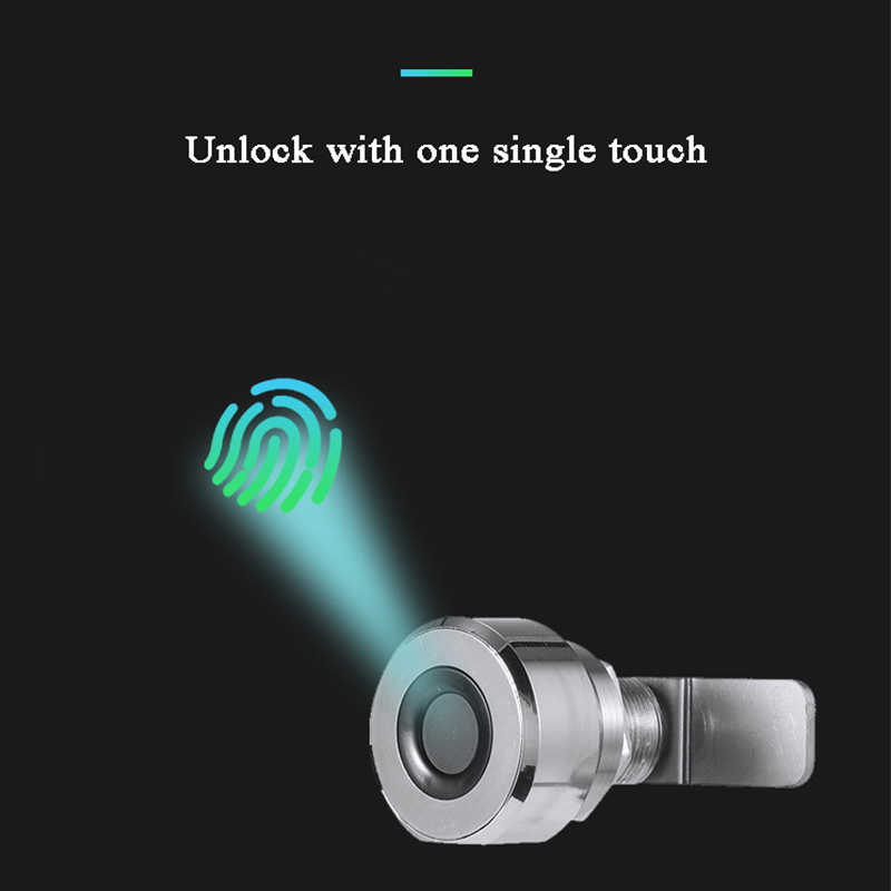 Biometric Fingerprint cabinet lock Zinc alloy 20 users USB Lithium battery Drawer/showcase/Office File/Cupboard locker