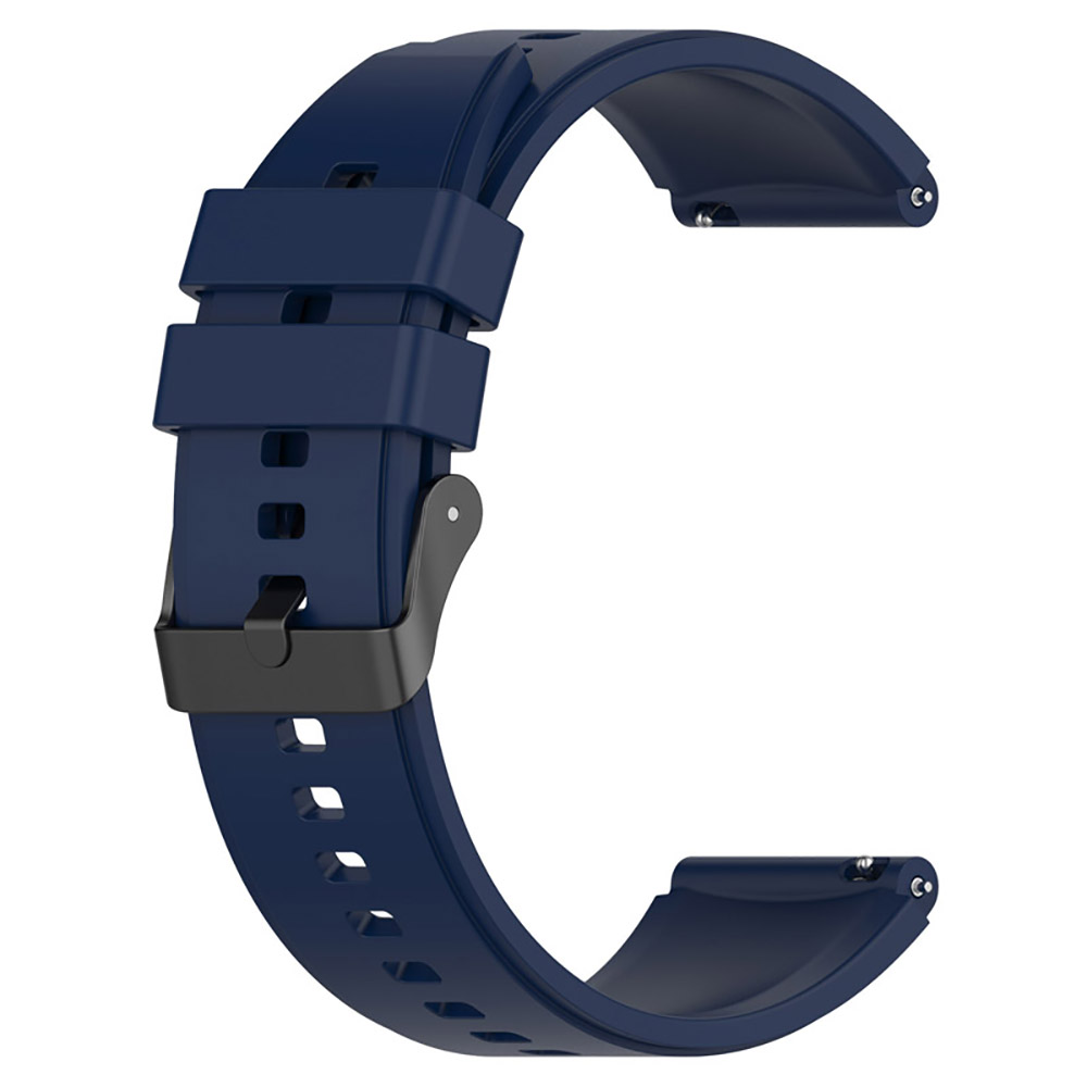 Silikonereim til Amazfit GTR 42mm - Erstatningsarmbånd 20mm: Sølvgul / 22mm