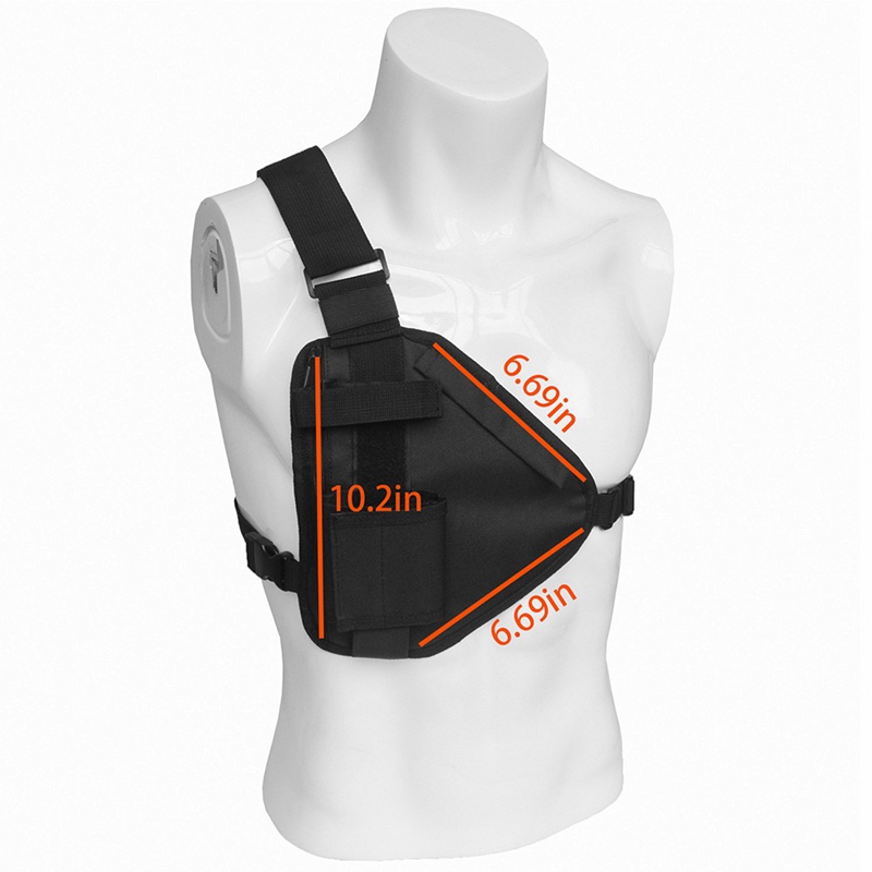 Chest Rig 600D Oxford Cloth Chest Bag Walkie-Talkie Chest Bag Wireless Hand-Held Search and Rescue Radio Bag Chest Bag