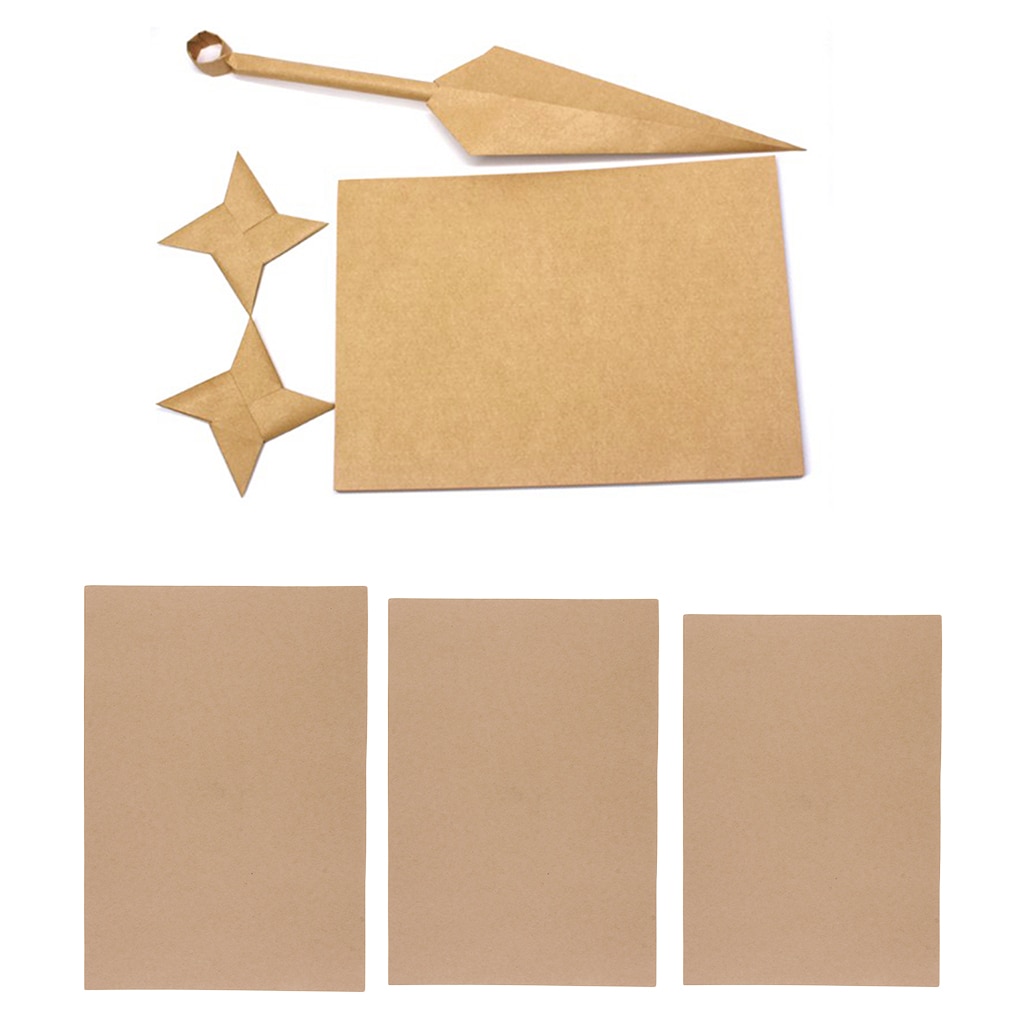 Papel Kraft marrón A4 de 100 hojas, 29,7x21x1,5 cm, Papel Kraft ecológico en blanco