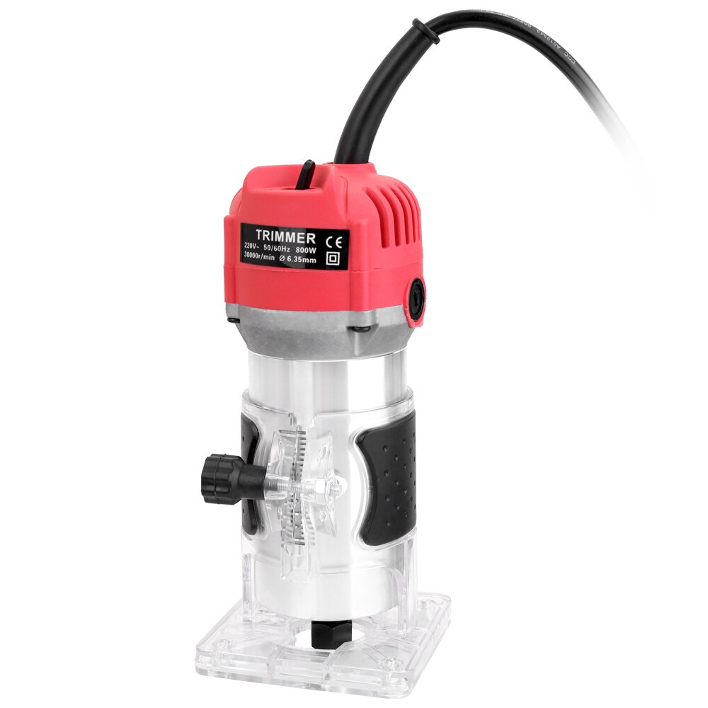 Woodworking Electric Trimmer Cutter 800W 30000rpm Wood Milling Engraving Slotting Trimming Machine Router Hand Carving Machine