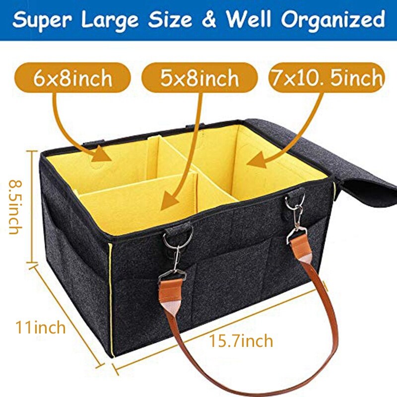 Portable bébé couche-culotte Caddy organisateur fourre-tout Nappy Caddy organisateur grande taille pépinière essentiels bacs de rangement pour Table à langer ou