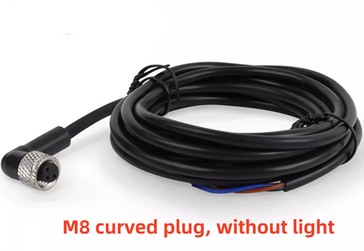 2M Lange M8 M12 Connector Waterdichte Verbinding Draad Luchtvaart Plug 2-Core 3-Core 4-Core Sensor Mannelijke En Vrouwelijke Stekker: Donkergrijs / 1 P