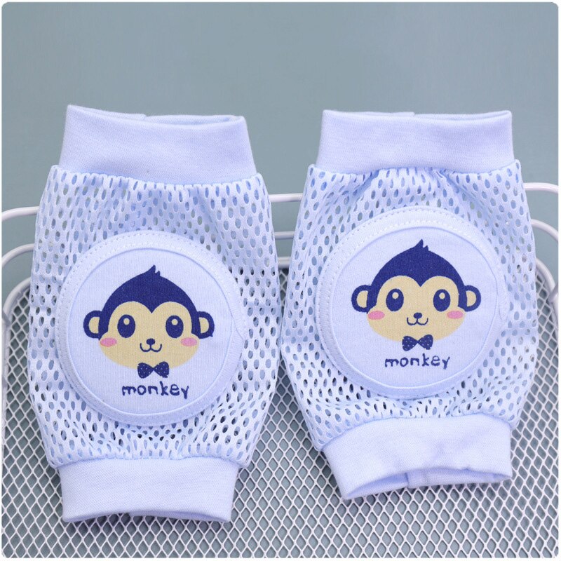 Bébé genou protecteur fille garçon coude ramper coussinets bambins bébé coussinets de sécurité maille respirant maille jambe garde genouillère pour les enfants: MonkeyBlue
