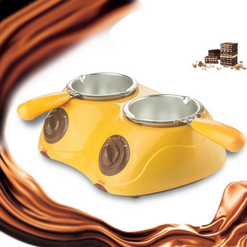 Elektrisk chokolade slik smeltedigel elektrisk smeltemaskine diy køkkenværktøj-gul eu-stik