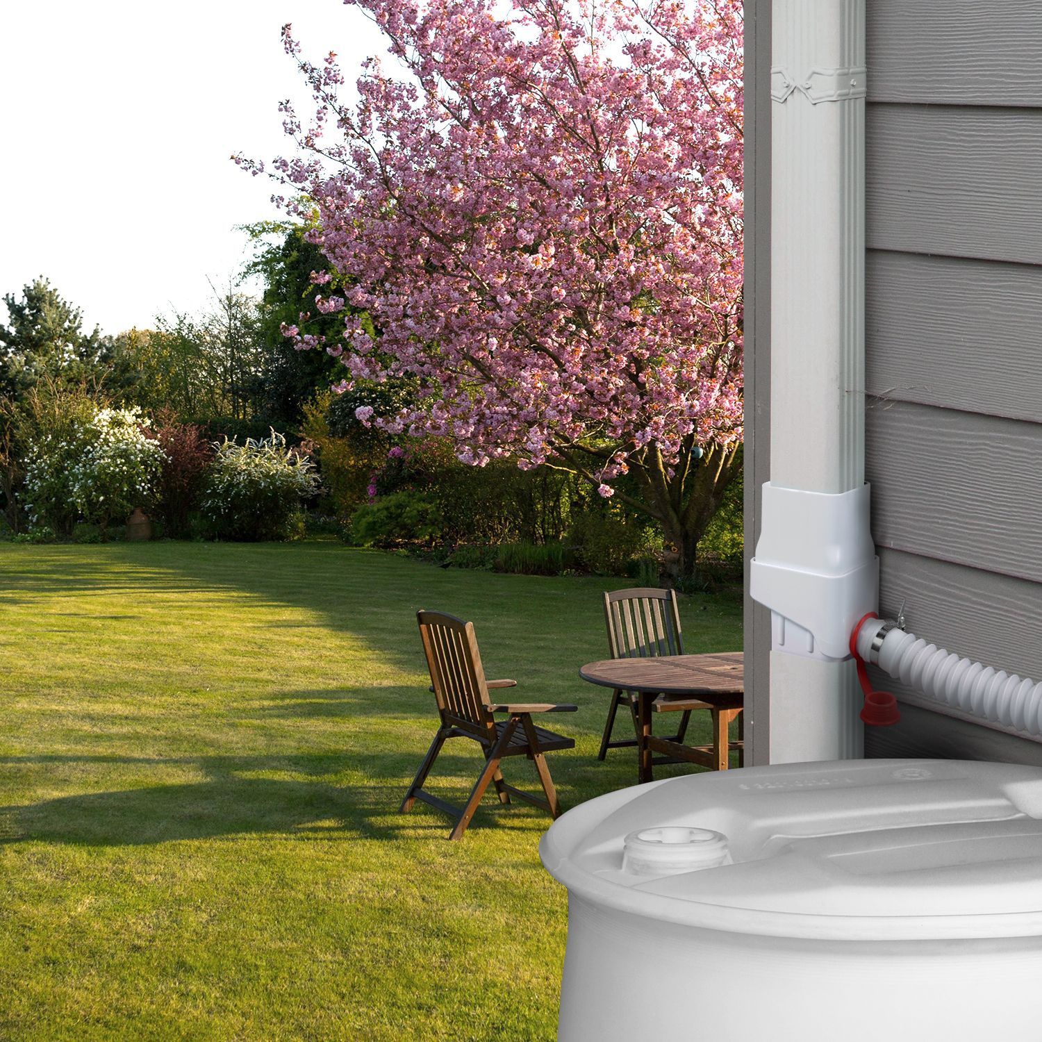 Regenwateropvang Regenpijp Omschakelsysteem Tuingoot Afvoerslangverzamelaar voor regenpijp Water geven Dak Wateroogsten