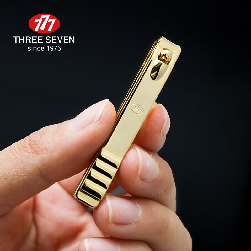 THREE SEVEN – coupe-ongles professionnels de petite taille/777 pouces, en acier plaqué or 14K, en h-carbone, outils de soins pour bébés