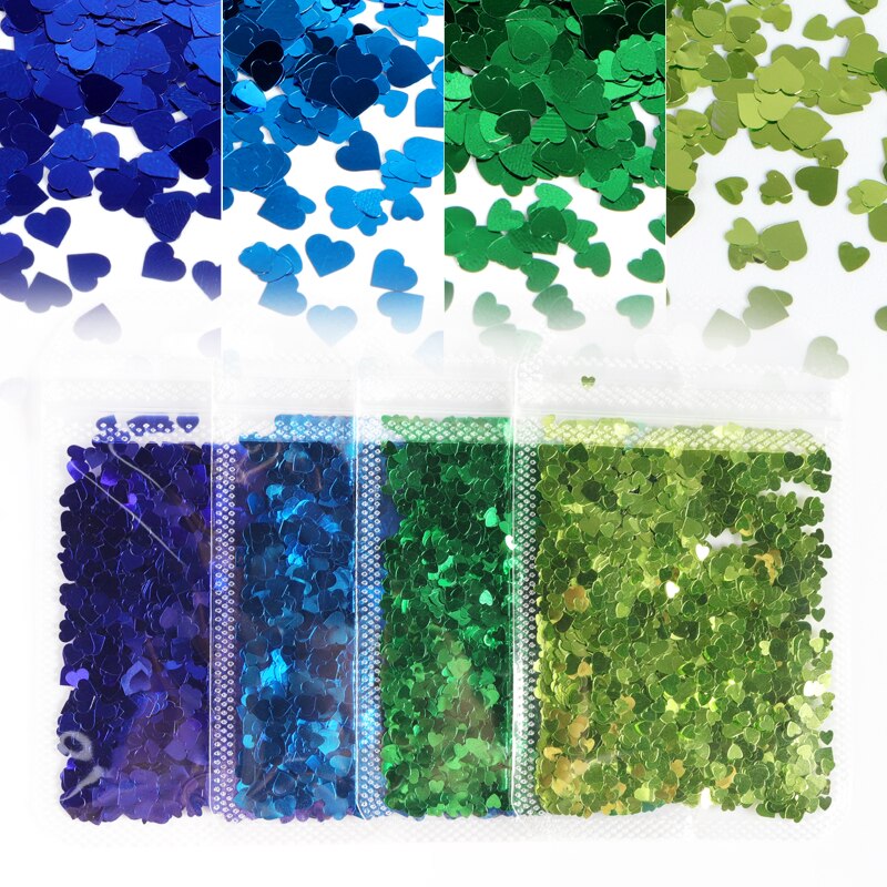 4 zakjes herfst esdoornblad nail art pailletten decoratie holografische kameleon glittervlokken uv gellak tools kerstnagels: Cg -4 stuks 3