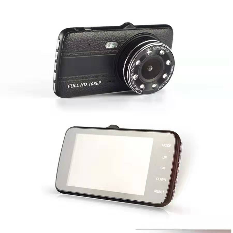 ELRVIKE Hd 1080p di dash cam a doppio obiettivo da 4.0 pollici con schermo grande