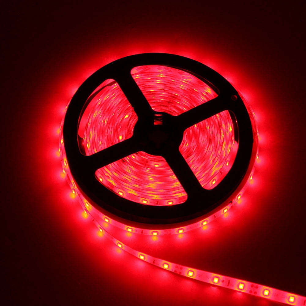 High Bright SMD LED Strip Waterproof 5M 300LED DC 12V LED Light Strips Flexible Tape RGB /Warm/White/Blue/Red/Green/Pink: Red / NON Waterproof IP20