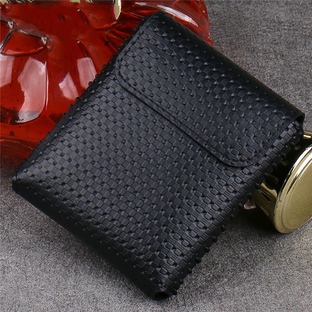 PU Leather Phone Pouch Anti-fall Protective Case for Samsung Galaxy Z Flip Fold Phone Accessories Portable Full Cover Bag: Black Grass Pattern