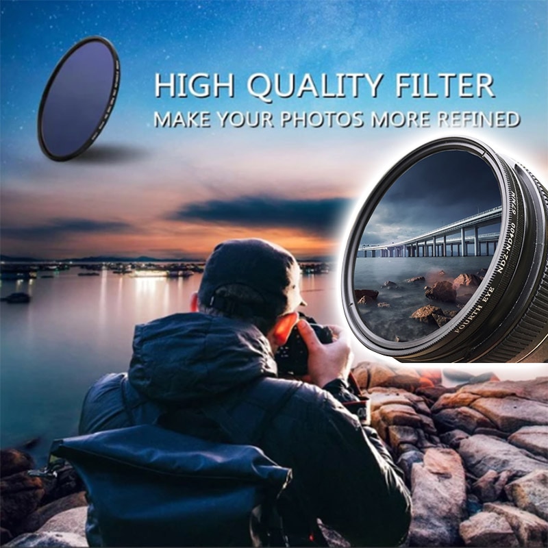 ND2-400 Neutral Density ND Filter Fader Variable Adjustable Optical Glass Lens KQS8