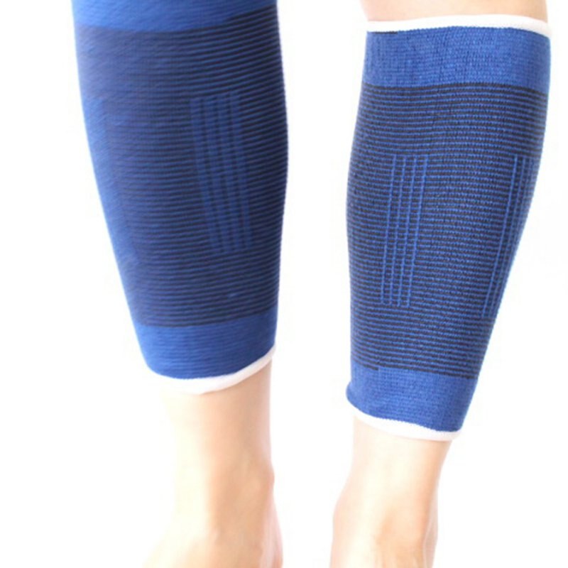 A Pair Polyester Cotton Sports Safety Shin Guard Protection