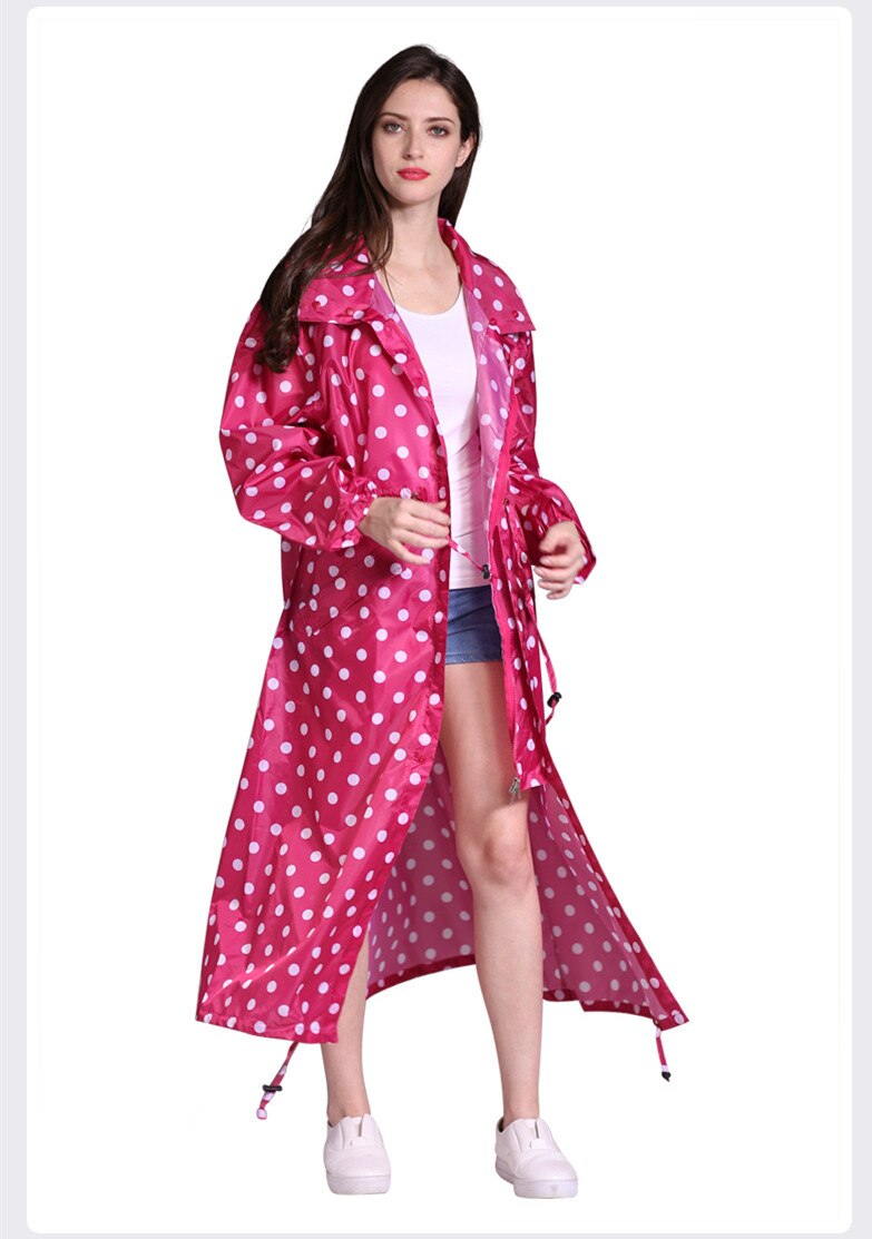 Raincoat Ladies Rain Coat Breathable Ladies Long Raincoats Portable Water-Repellent rainwear: 2 / XL